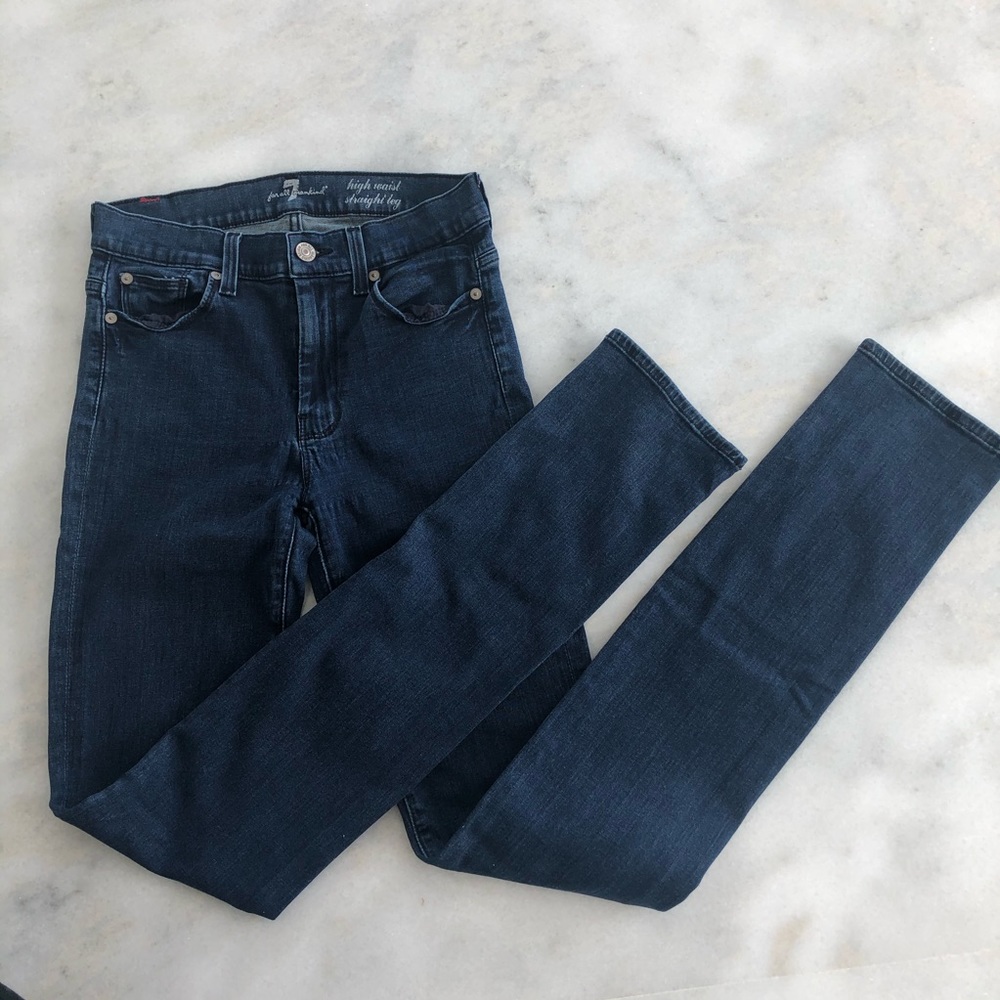 High-rise straight jeans